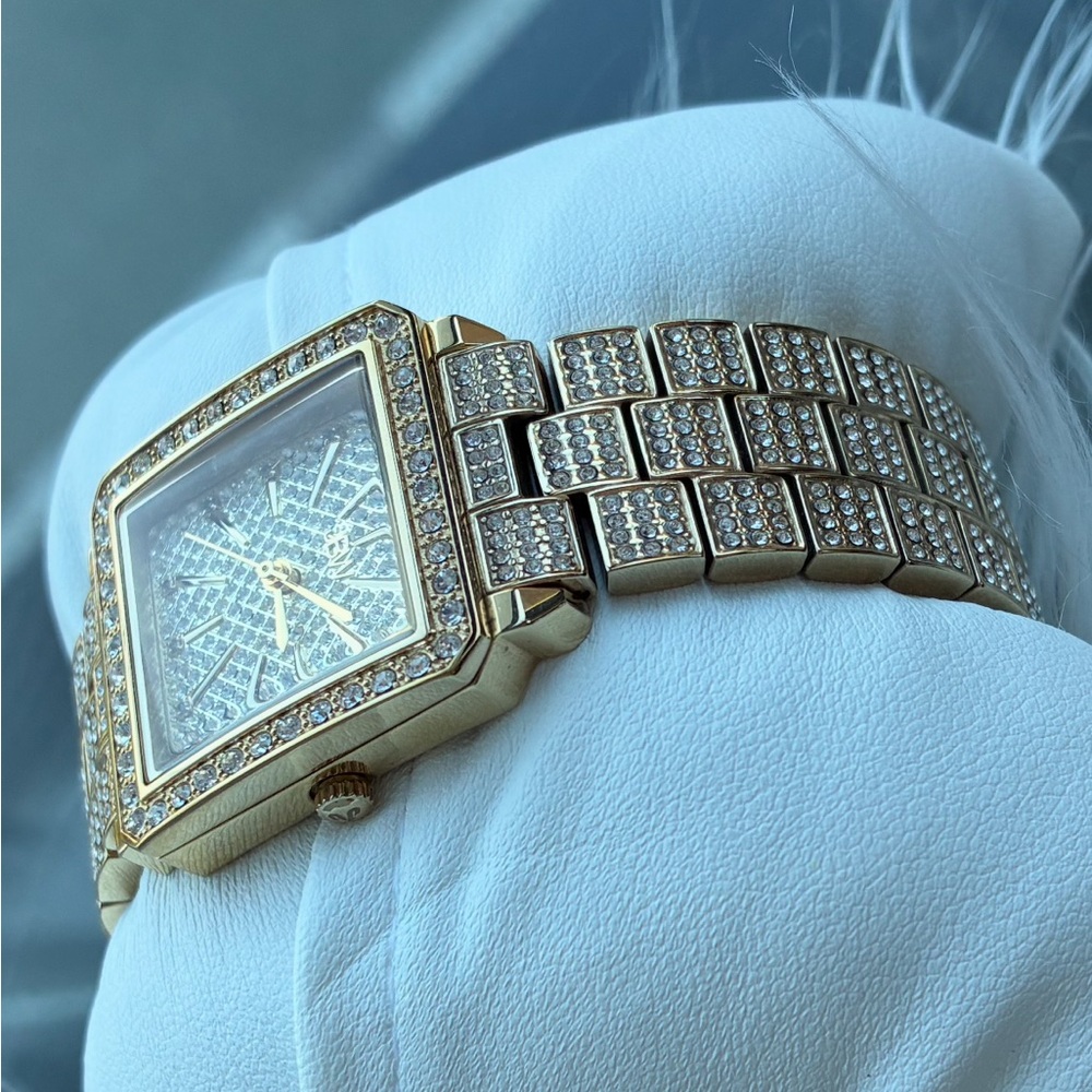 Gold Square Diamond Watch